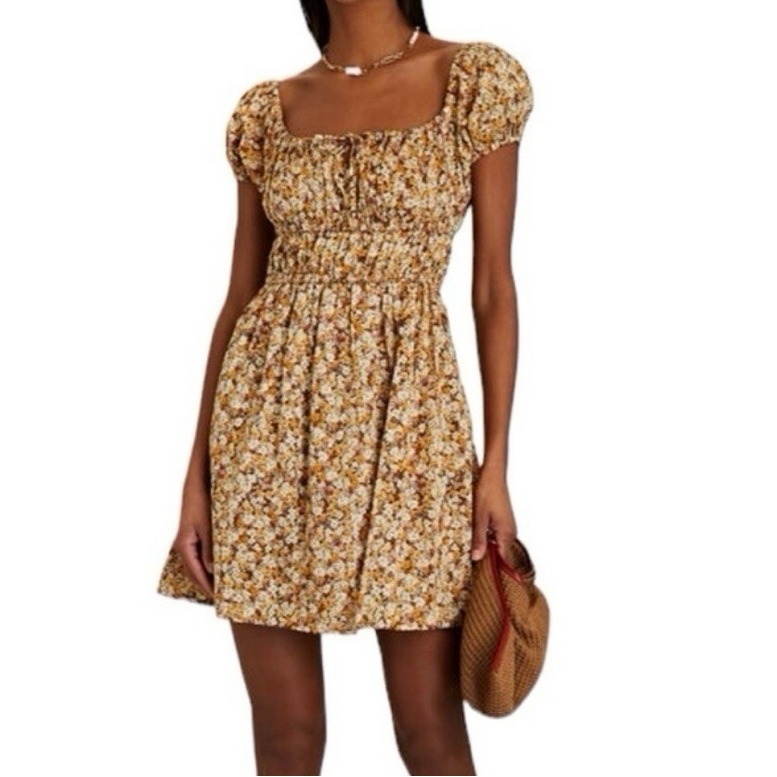 Faithful The Brand Viola Dress In Edelyn Floral Size L